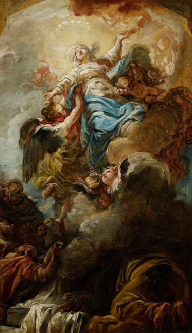 Digital Print - Study for the Assumption of the Virgin by Jean-Baptiste Deshays