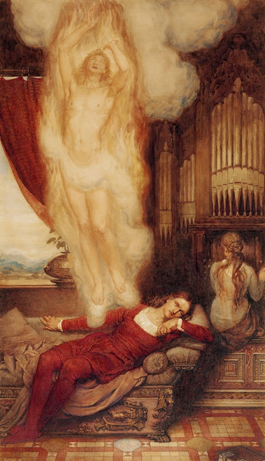 Digital Print - The Aspiration of a Soul While Listening to Music by Henry John Stock