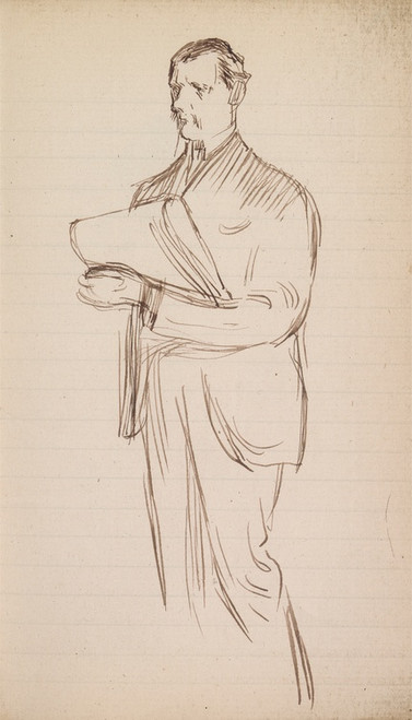 Digital Print - Sketchbook Drawing by Charles Samuel Keene