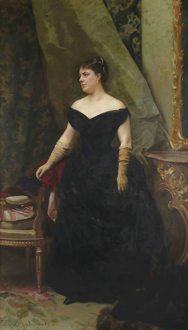 Digital Print - Portrait de madame Isaac Hirsch Kann, ne Koenigswarter by Raimundo de Madrazo y Garreta