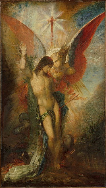 Digital Print - Saint Sebastian And The Angel by Gustave Moreau