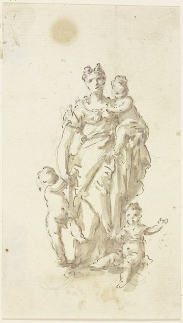 Digital Print - Allegory of charity by Gaspare Diziani