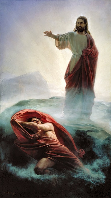 Digital Print - Denying Satan by Carl Bloch