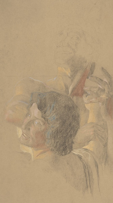 Digital Print - A male and a female figures (study for 'Golgotha') by Otto Greiner