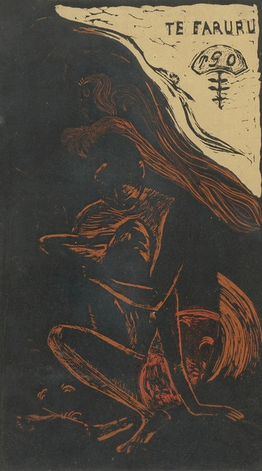 Digital Print - Te Fararv - Ici On Fait L'amour by Paul Gauguin