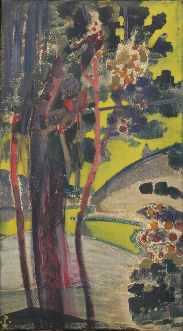 Digital Print - Trees by a Lake by Nicholas Roerich