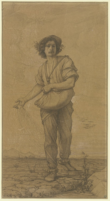 Digital Print - Sower (spring) by Eduard von Steinle