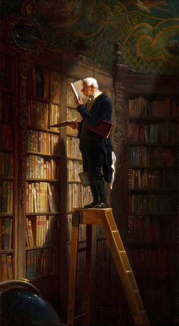 Digital Print - The Bookworm by Carl Spitzweg