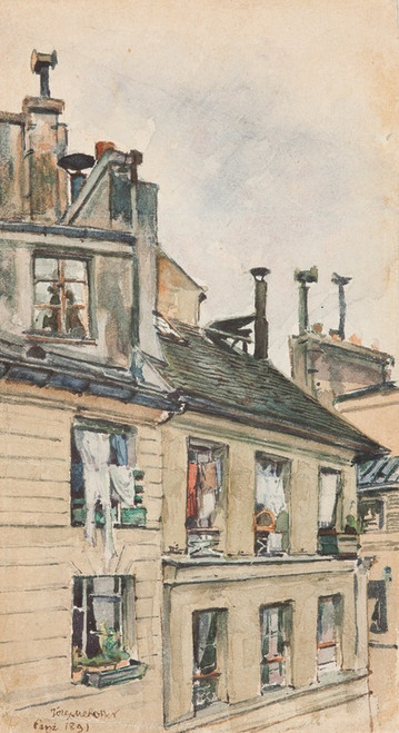 Digital Print - View from the window of Jzef Mehoffer and Stanisaw Wyspiaski's studio in Paris by Jzef Mehoffer