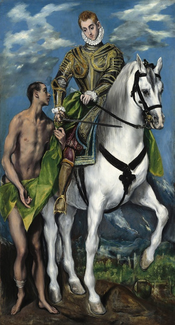Digital Print - Saint Martin and the Beggar by El Greco (Domenikos Theotokopoulos)