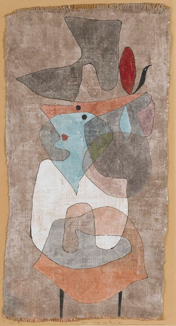 Digital Print - Hat, Lady and Little Table. by Paul Klee