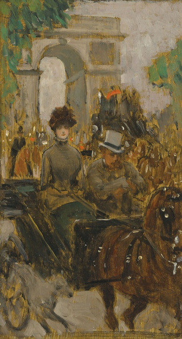 Digital Print - Carriage on the Avenue du Bois, Paris by James Tissot