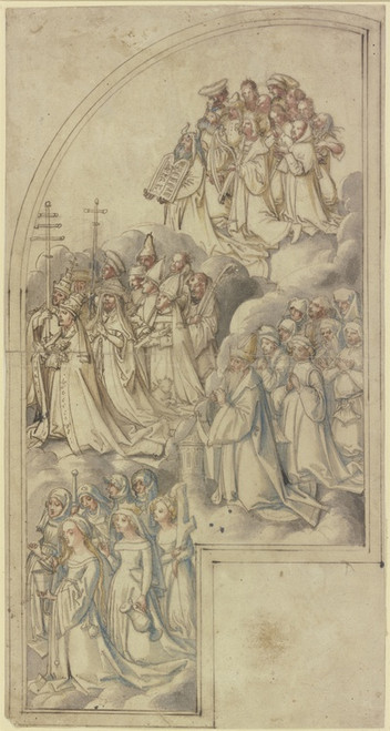 Digital Print - Innenseite des rechten Flgels eines Allerheiligenaltars by Hans Holbein The Elder