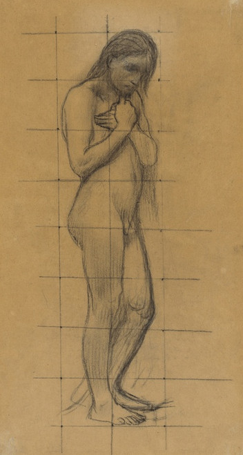Digital Print - A Standing Male Nude by Pierre Puvis de Chavannes