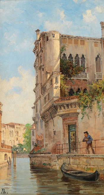 Digital Print - Venice, Rio San Trovaso by Antonietta Brandeis