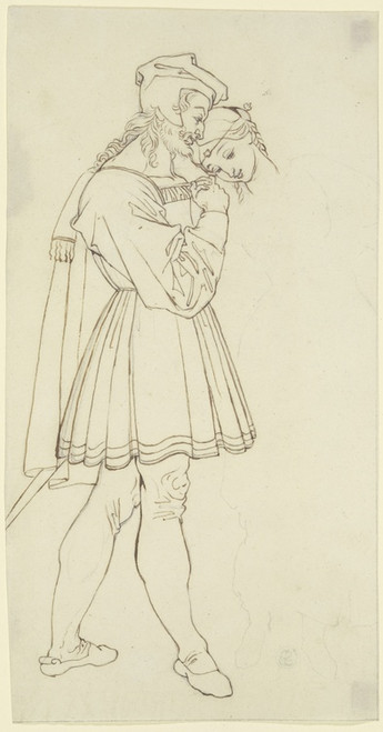 Digital Print - Der Spaziergang im Garten; Faust und Gretchen by Peter von Cornelius