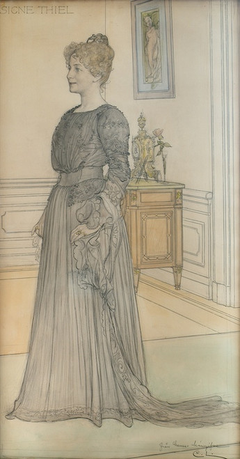 Digital Print - Portrait of Mrs. Signe Thiel by Carl Larsson