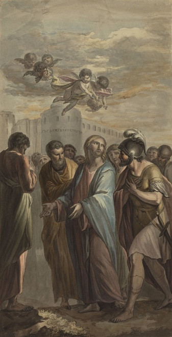 Digital Print - Christ with Apostles and a Roman Soldier by Ernest Zacharias Platner