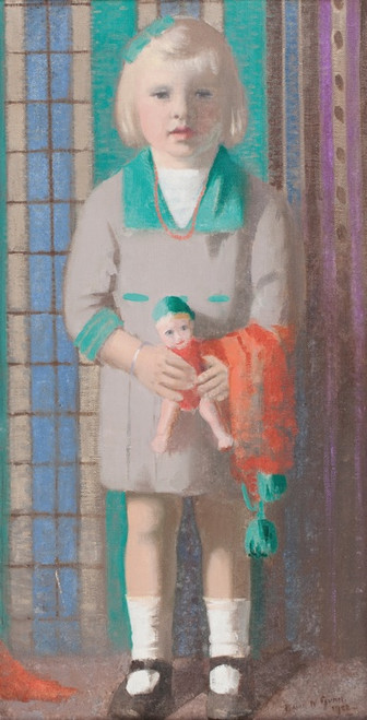Digital Print - Portrait of Young Girl with doll by David William Gunn