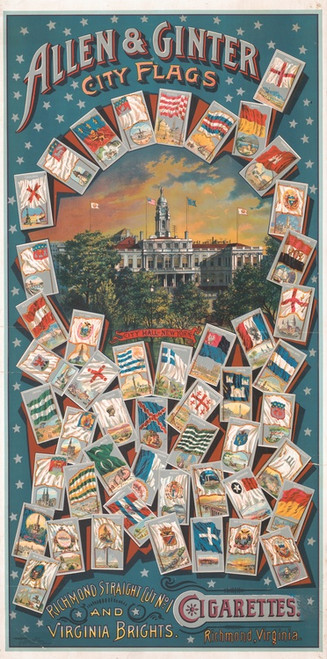 Digital Print - Allen and Ginter, city flags by Geo. S. Harris and Sons