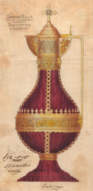 Digital Print - Design executed for Jones and Willis, metal and wood-workers and church furniture manufacturers of Birmingham and London by George Edmund Street