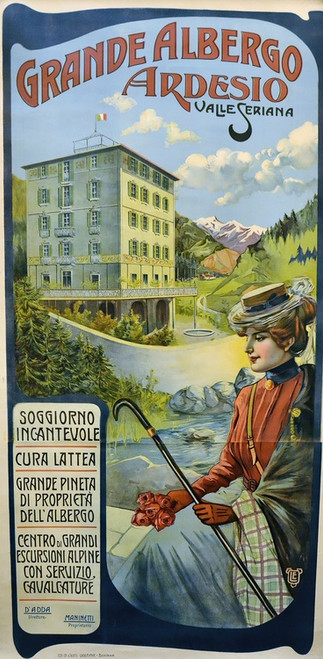 Digital Print - Albergo Ardesio by Leonida Edel