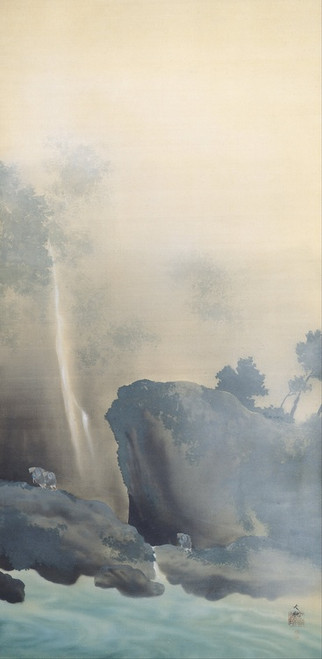 Digital Print - Towing a Boat by Yokoyama Taikan