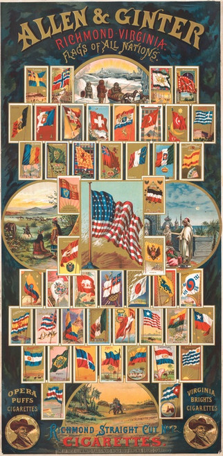 Digital Print - Allen & Ginter, Richmond-Virginia, flags of all nations by Geo. S. Harris & Sons