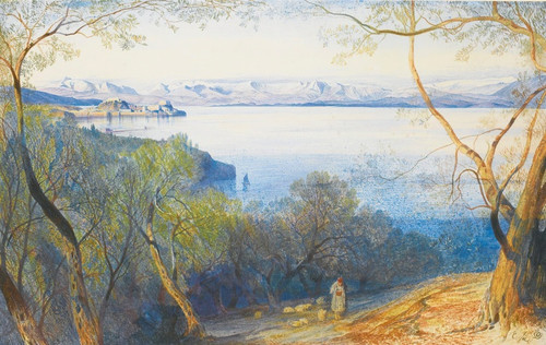 A Distant View Of The Citadel, Corfu by Edward Lear Art Print Download