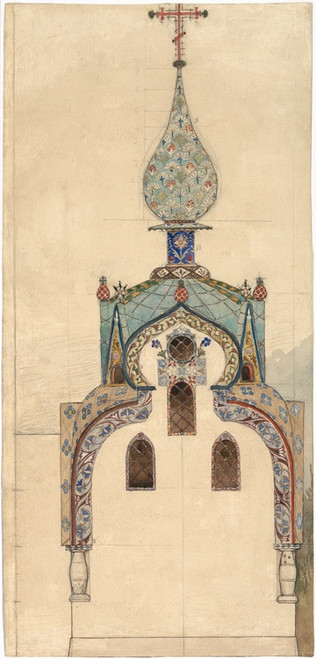 Digital Print - Chapel on the grave of Andrey Mamontov (1869-1891) in Abramtsevo by Victor Mikhailovich Vasnetsov