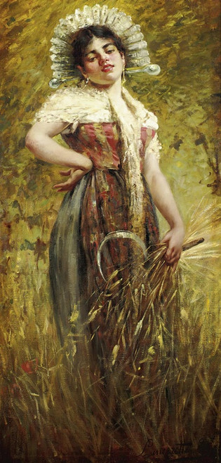 Digital Print - Giovanna Contadina by Egisto Lancerotto