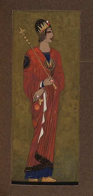 Digital Print - Maquette with a depiction of King Solomon by Francois-Louis Schmied