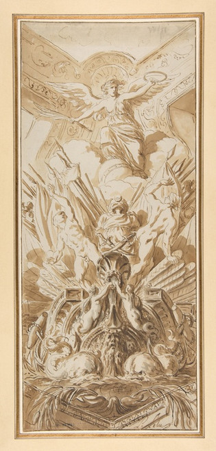 Digital Print - Corner of the Ambassador's Staircase at Versailles by Pierre Lelu