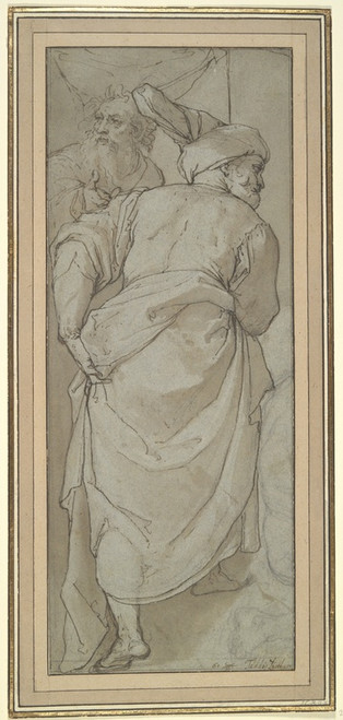 Digital Print - Figure Study for the 'Conversion of St. Mary Magdalene' in S. Francesco della Vigna,Venice by Federico Zuccaro