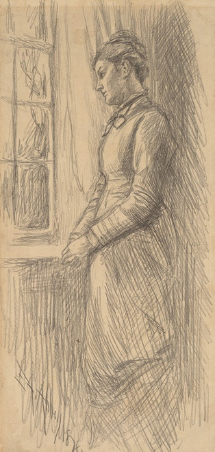 Digital Print - Solitude - Miss Vesta Rollinstall by Edwin Austin Abbey