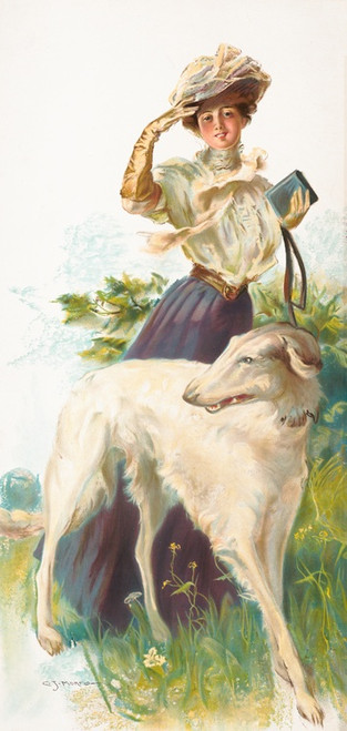 Digital Print - A Russian greyhound by C.J. Monroe