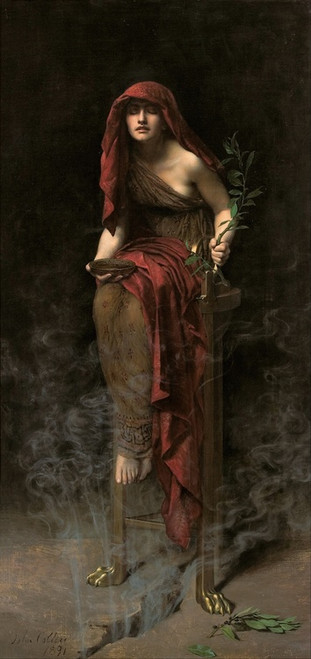 Digital Print - Priestess of Delphi by John Collier