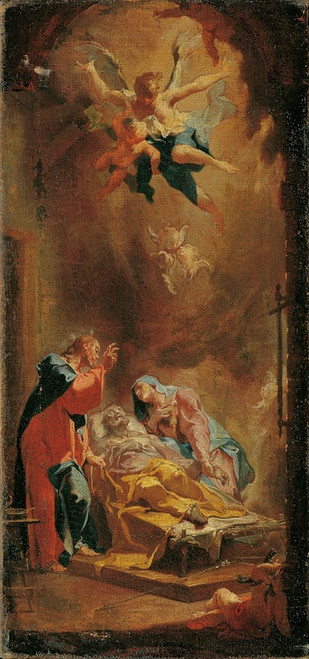 Digital Print - Der Tod des heiligen Joseph by Caspar Franz Sambach