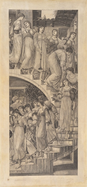 Digital Print - The Golden Stairs by Sir Edward Coley Burne-Jones