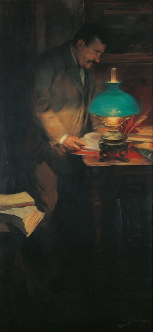Digital Print - Portrait of the Art Critic and Writer Raimon Casellas by Luis Graner i Arrufi
