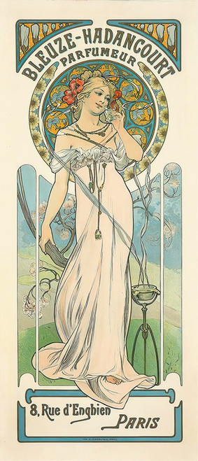 Digital Print - Bleuze-Hadancourt Parfumeur by Alphonse Mucha