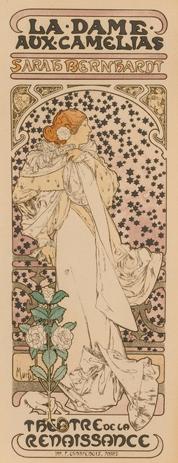 Digital Print - La Dame aux Camelias (from Les Matres de l'Affiche) by Alphonse Mucha