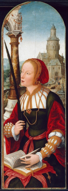 Digital Print - Saint Barbara by Jean Bellegambe