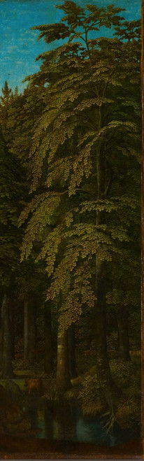Digital Print - View in a Forest, outer right wing of a triptych by Gerard David
