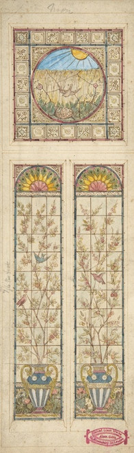 Digital Print - Design for a stained glass window by Alexander Gibbs