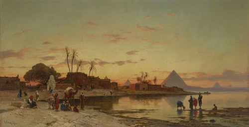 On the banks of the Nile by Hermann David Salomon Corrodi: Digital File: JPG