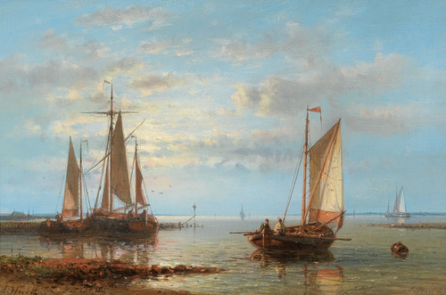 Sailing Boats on Rough Seas by Abraham Hulk: Digital File: JPG