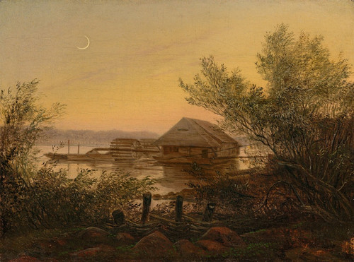 Ship Mill on the Elbe Near Dresden by Carl Gustav Carus: Digital File: JPG