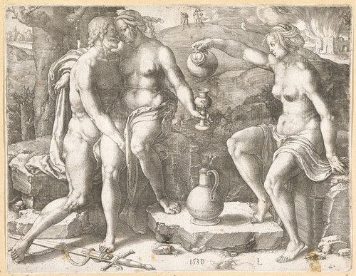 Lot and his daughters by Lucas Van Leyden: Digital File: JPG