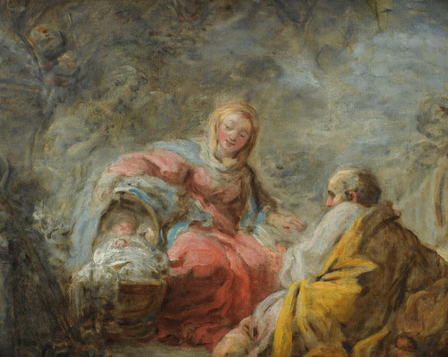 The Rest On The Flight Into Egypt by Jean-Honor Fragonard: Digital File: JPG
